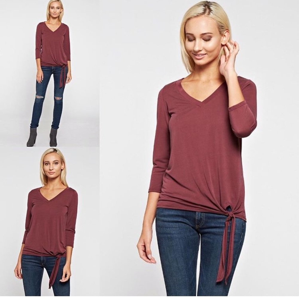 Burgundy top